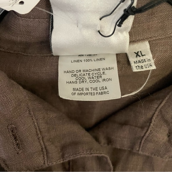 New Finley XL Linen Dress Minimal Quiet Luxury Capsule Wardrobe Neutral Brown - Picture 8 of 10